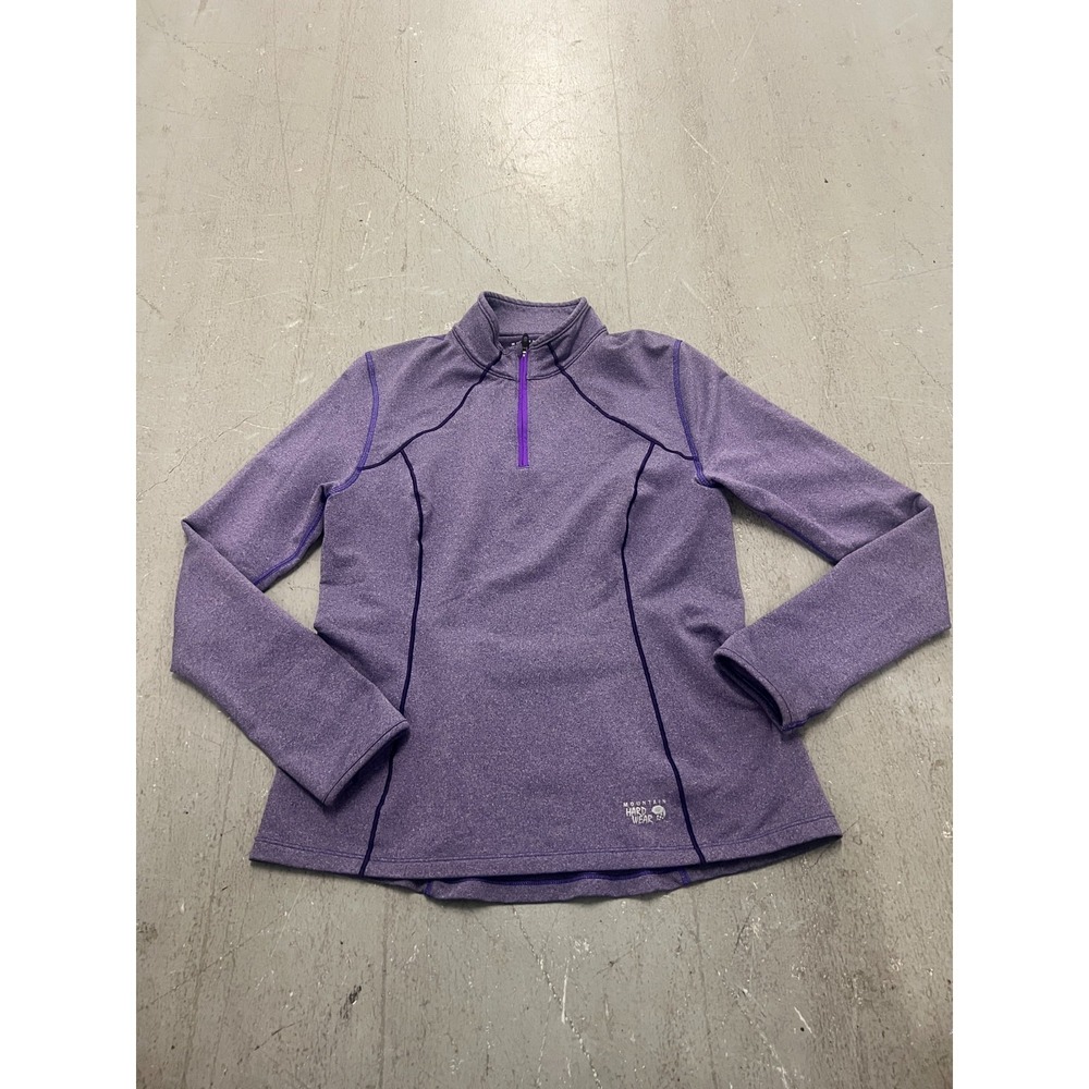 Mountain Hardwear Top Women Medium Purple Stretch 1/4 Zip Long Sleeve Activewear